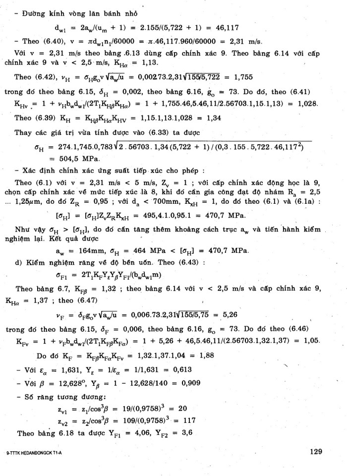 image for page Tính toán hệ dẫn động cơ khí