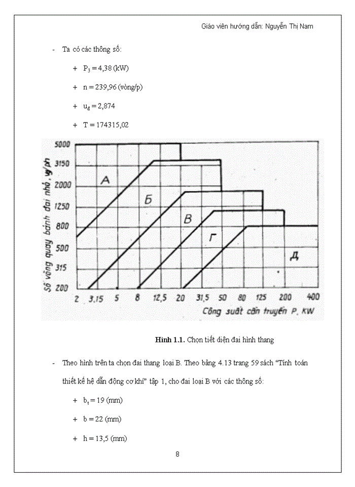 image for page Tính toán động học hệ dẫn động cơ khí