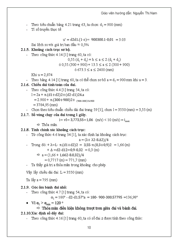 image for page Tính toán động học hệ dẫn động cơ khí