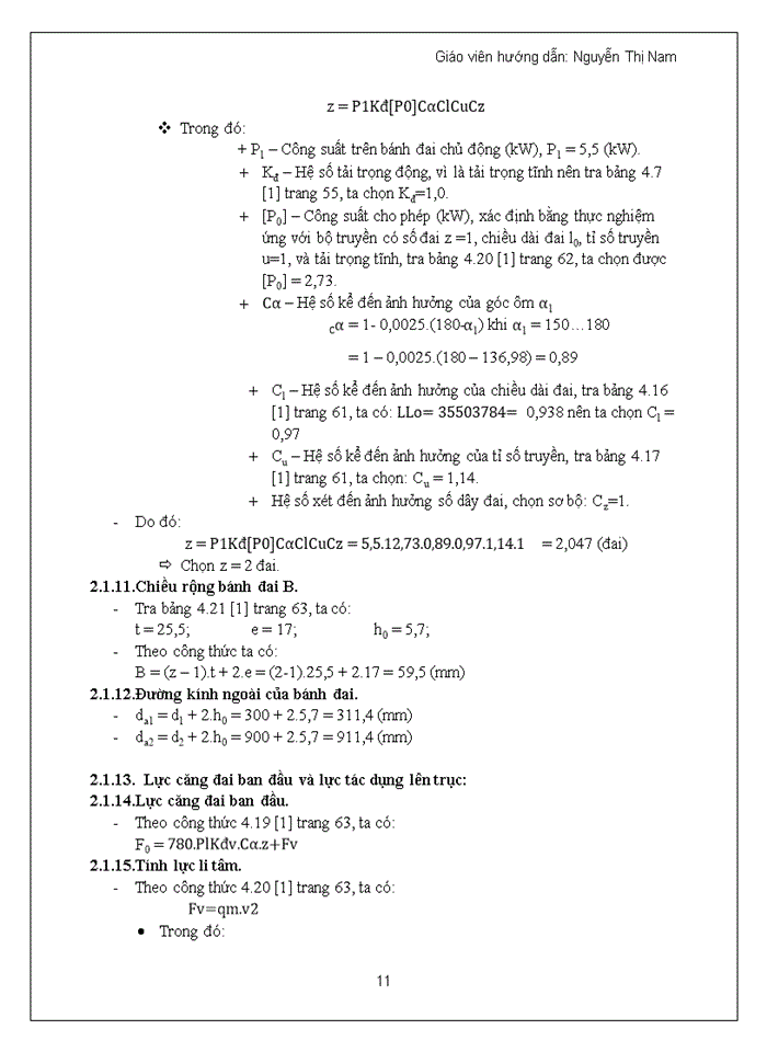 image for page Tính toán động học hệ dẫn động cơ khí