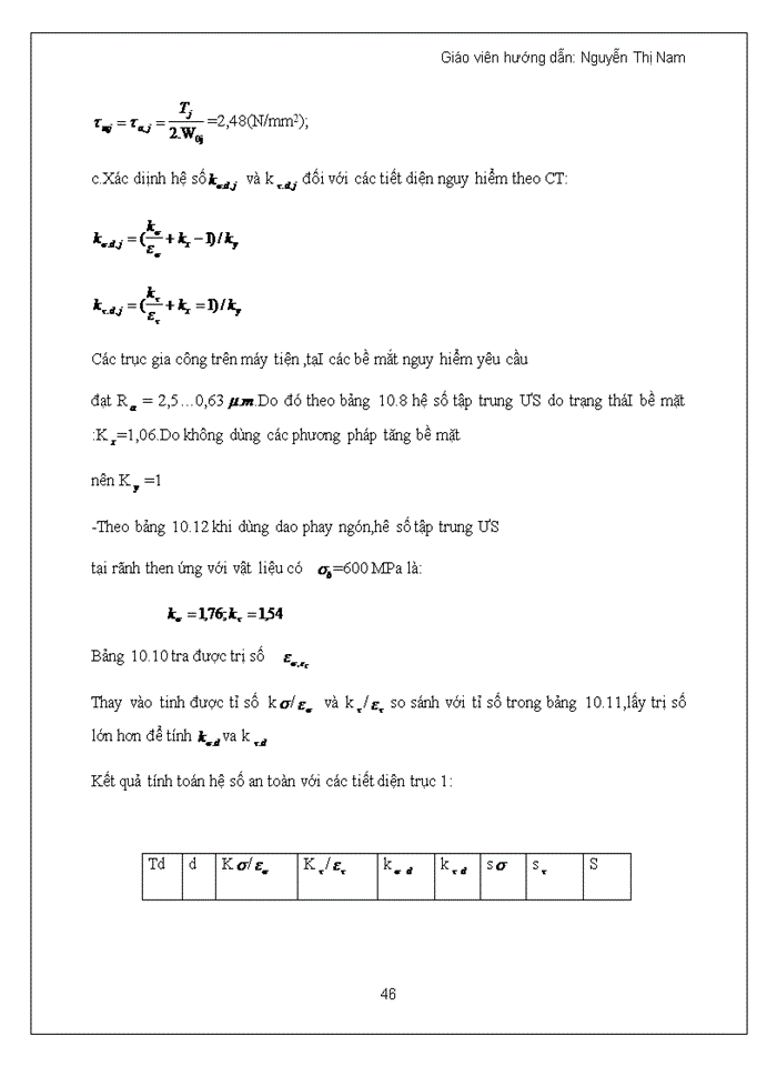 image for page Tính toán động học hệ dẫn động cơ khí