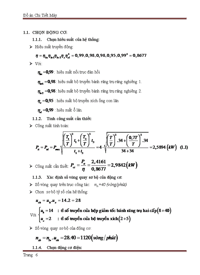 image for page Thiết kế hệ thống dẫn động thùng trộn