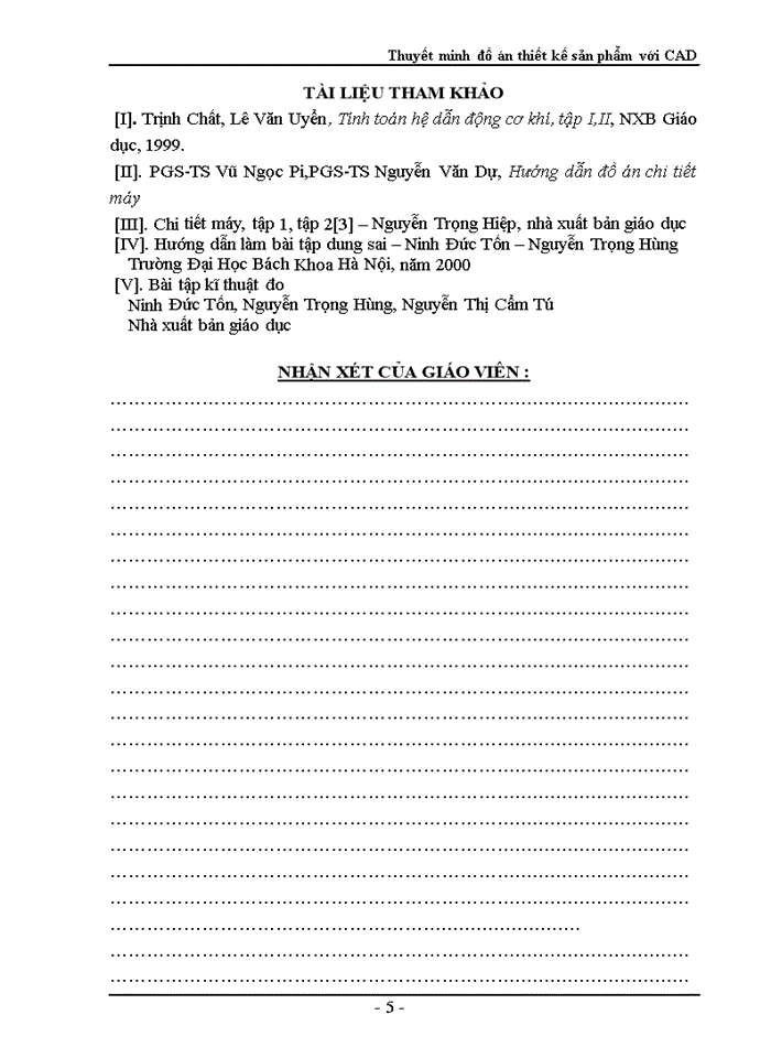 image for page Thuyết minh đồ án thiết kế sản phẩm với CAD