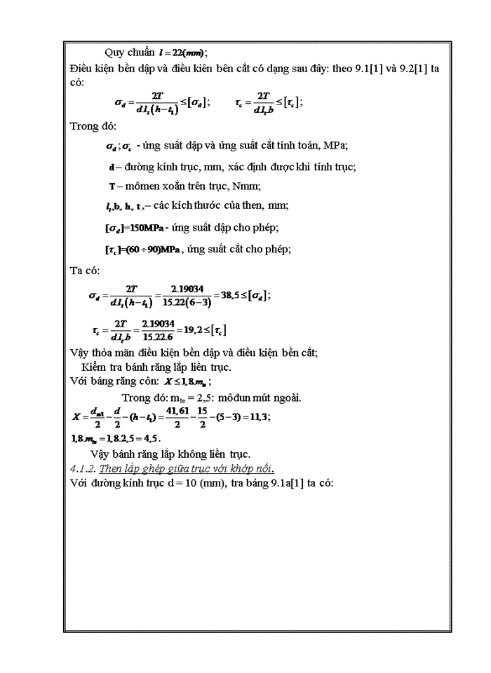 image for page Tính toán động học hệ dẫn động cơ khí