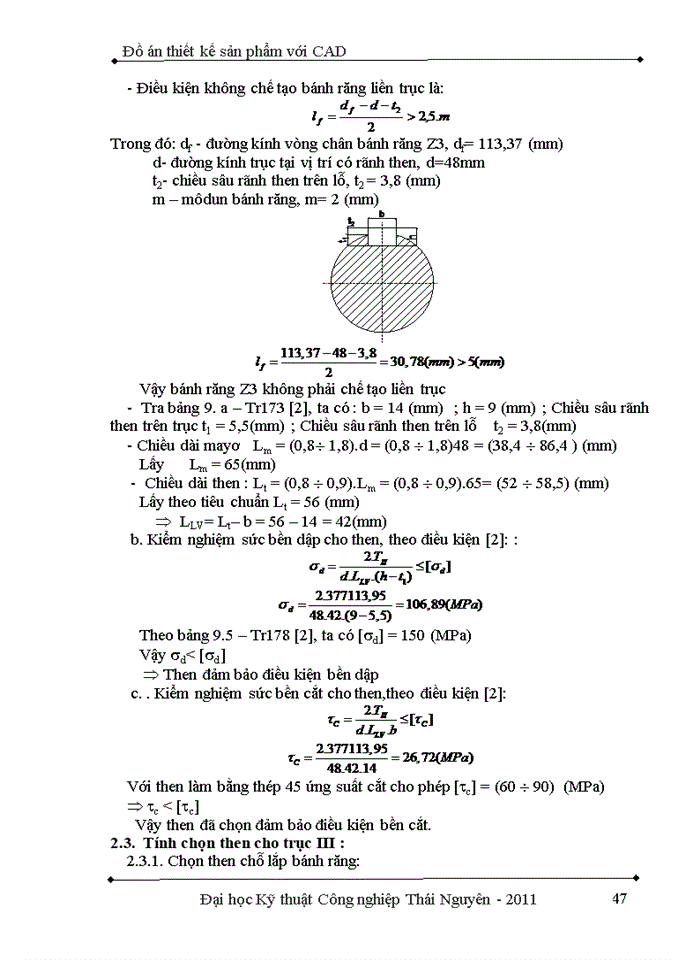 image for page Tính toán động học hệ dẫn động cơ khí