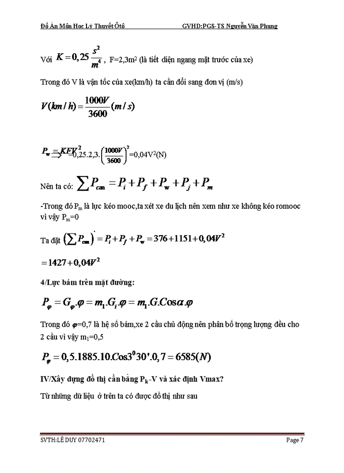 image for page Đồ Án Môn Học Lý Thuyết Ôtô