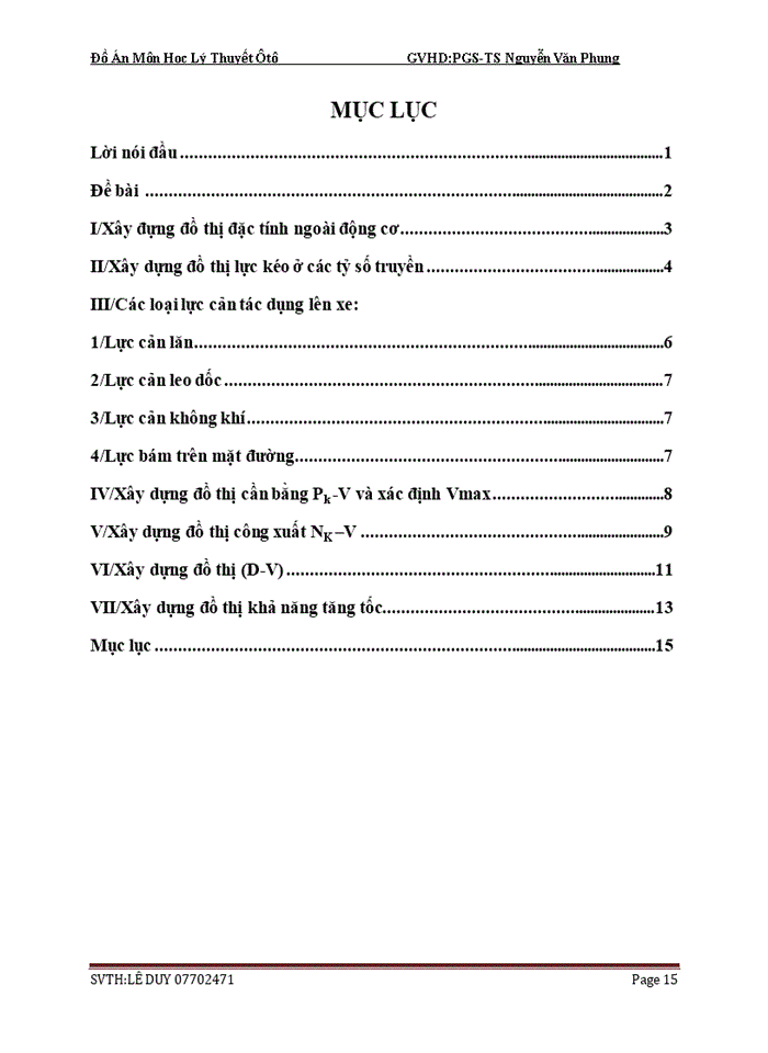 image for page Đồ Án Môn Học Lý Thuyết Ôtô