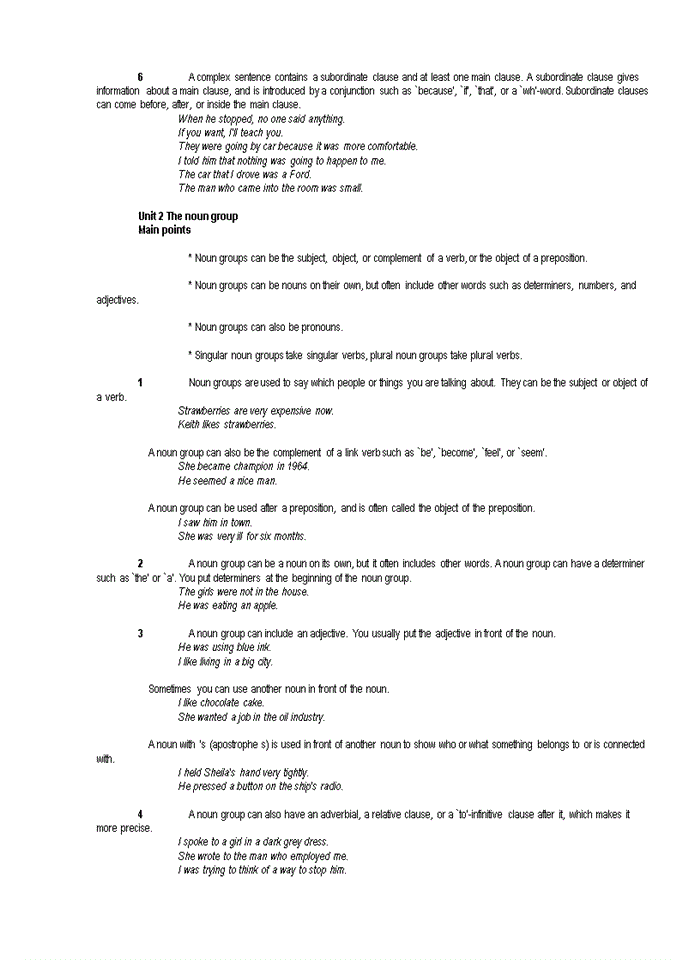 image for page Clause and sentence structure Main points