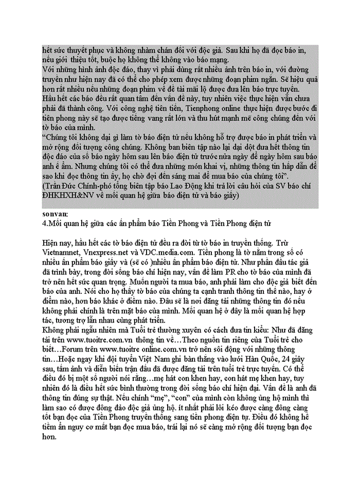 image for page Phát triển website báo tiền phong điện tử trên cơ sở nghiên cứu, khảo sát đối tượng bạn đọc