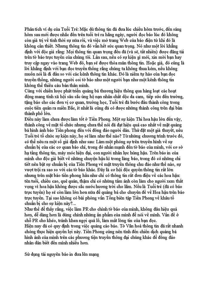 image for page Phát triển website báo tiền phong điện tử trên cơ sở nghiên cứu, khảo sát đối tượng bạn đọc