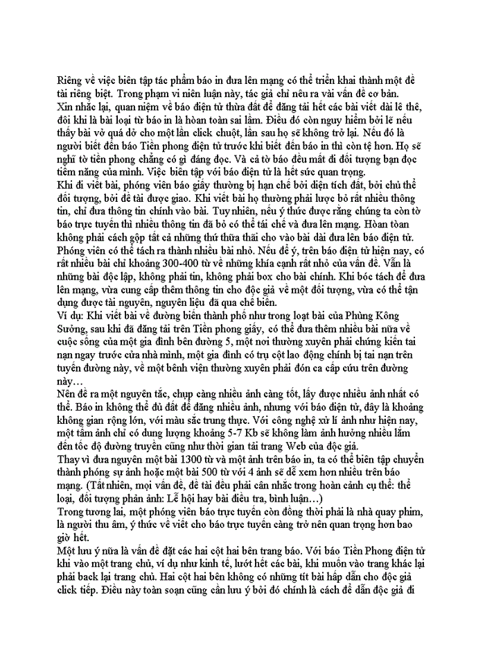 image for page Phát triển website báo tiền phong điện tử trên cơ sở nghiên cứu, khảo sát đối tượng bạn đọc