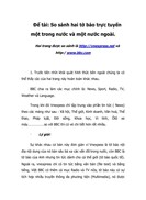 So sánh hai tờ báo trực tuyến một trong nước và một nước ngoài