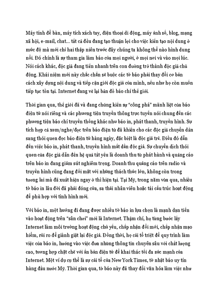 image for page Internet: Xu hướng phát triển của báo chí