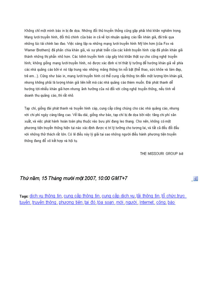 image for page Internet: Xu hướng phát triển của báo chí