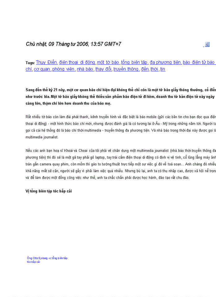 image for page Internet: Xu hướng phát triển của báo chí