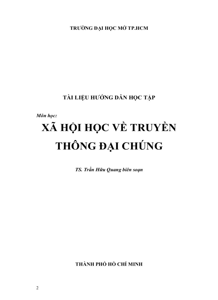 Xã hội học về truyền thông đại chúng