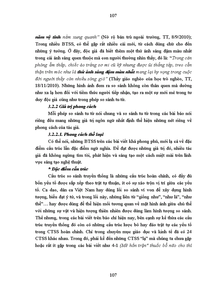 image for page Đặc điểm so sánh tu từ trong chuyên mục giáo dục - kinh tế trên báo viết hiện nay