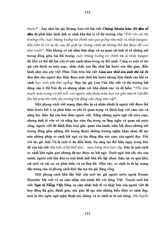 image for page Đặc điểm so sánh tu từ trong chuyên mục giáo dục - kinh tế trên báo viết hiện nay