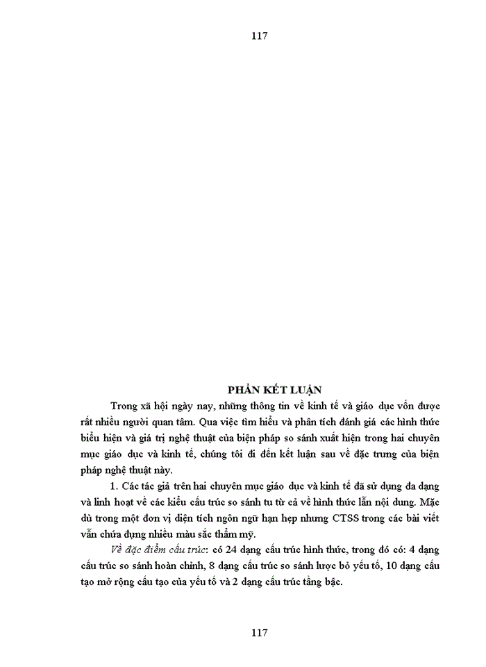 image for page Đặc điểm so sánh tu từ trong chuyên mục giáo dục - kinh tế trên báo viết hiện nay