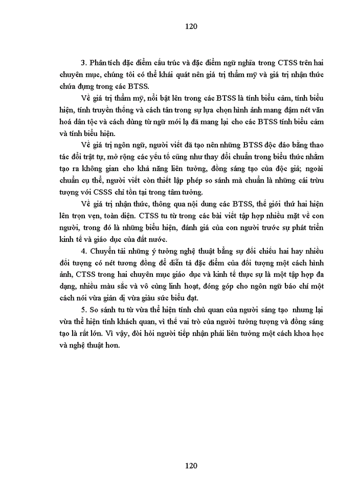 image for page Đặc điểm so sánh tu từ trong chuyên mục giáo dục - kinh tế trên báo viết hiện nay