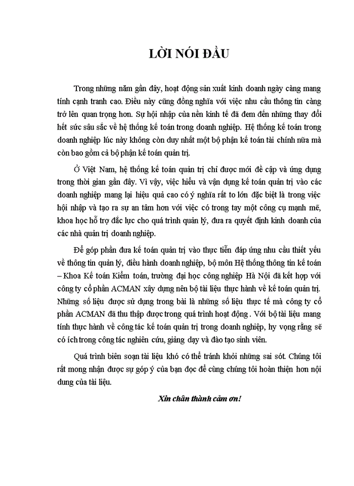 image for page Bài thực hành kế toán quản trị - tại công ty cổ phần covico – sx 102