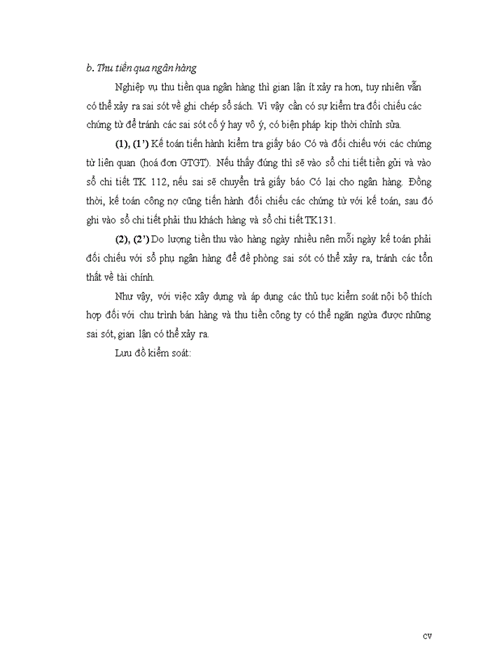image for page Tìm hiểu hệ thống kiểm soát nội bộ chu trình bán hàng - thu tiền tại công ty TNHH đầu tư phát triển Vân Long