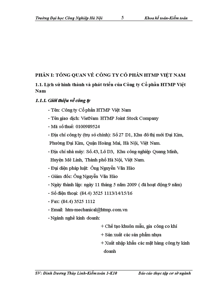 image for page Thực trạng quản lý hoạt động sản xuất kinh doanh tại Công ty Cổ phần HTMP Việt Nam