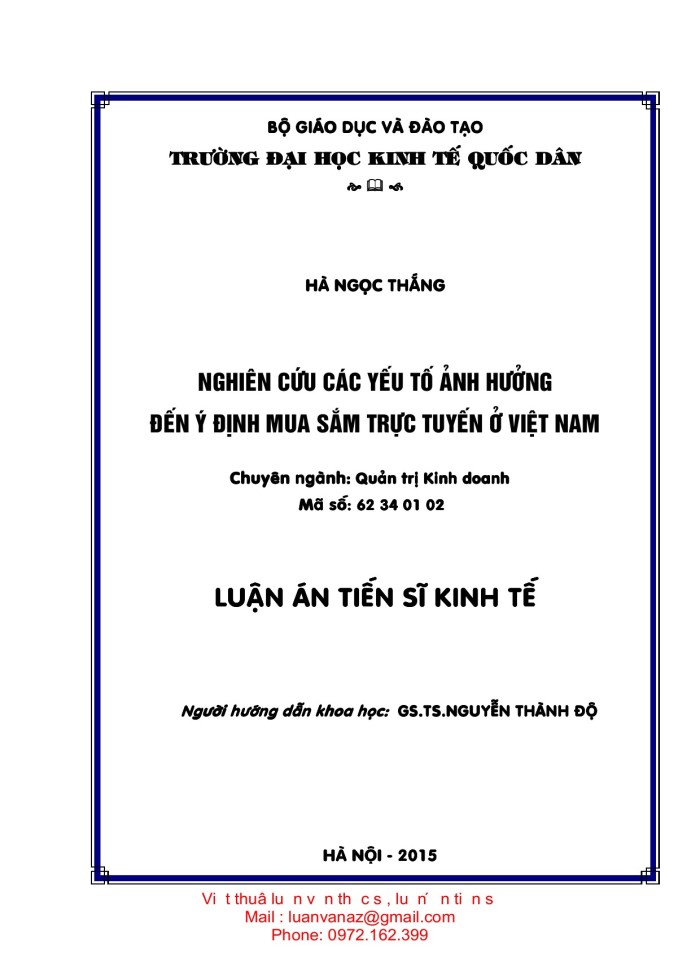 image for page NGHIÊN cứu các yếu tố ảnh hưởng đến ý định mua sắm trực tuyến ở việt nam