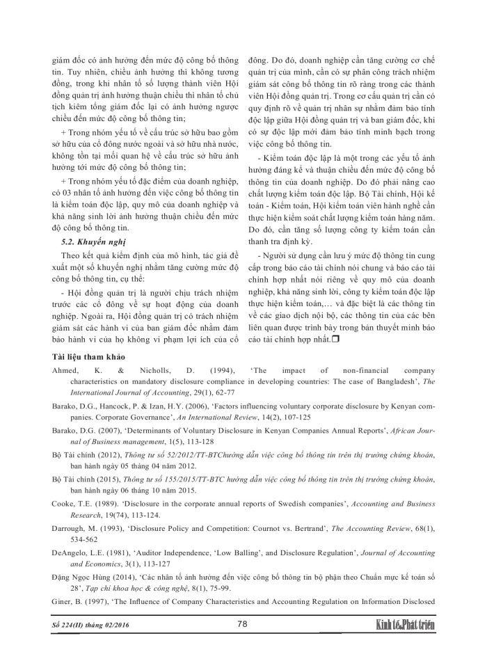 image for page Các nhân tố ảnh hưởng đến mực độ công bố thông tin kế toán của các doanh nghiệp