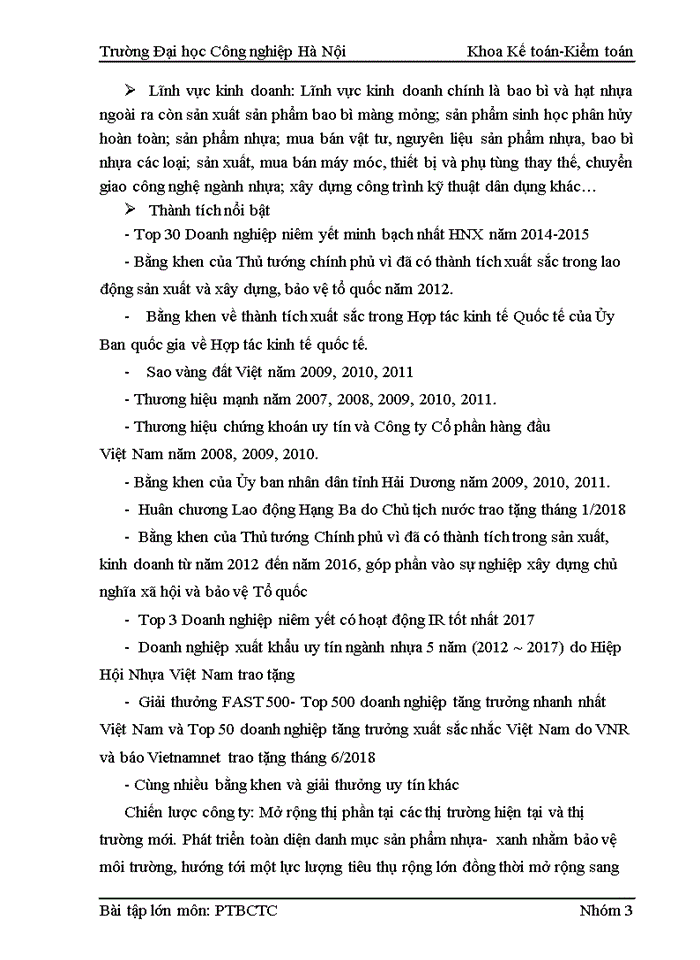 image for page Phân tích báo cáo tài chính công ty cổ phần nhựa và môi trường xanh an phát