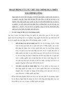 Hoạt động của tự chủ tài chính dựa trên tài chính công