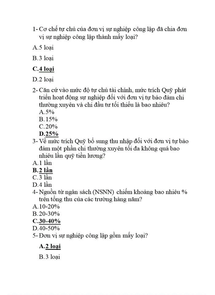 image for page Câu hỏi trắc nghiêm môn quản trị tài chính