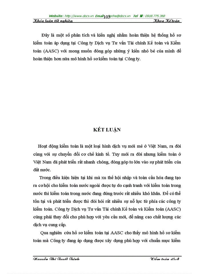 image for page Hoàn thiện tổ chức hồ sơ kiểm toán trong kiểm toán báo cáo tài chính tại Công ty Dịch vụ Tư vấn Tài chính Kế toán và Kiểm toán