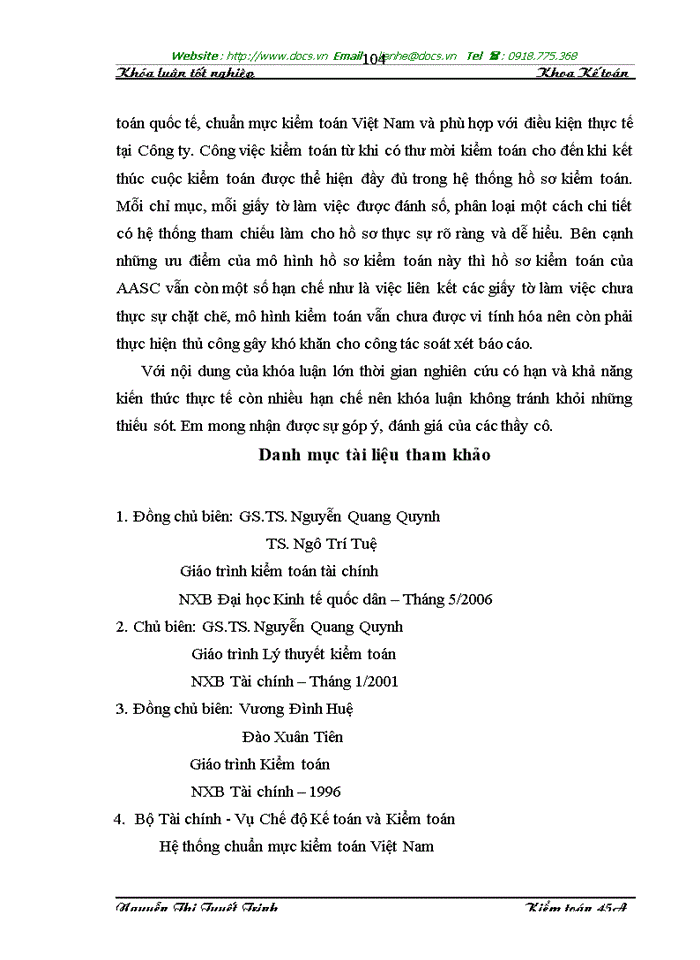 image for page Hoàn thiện tổ chức hồ sơ kiểm toán trong kiểm toán báo cáo tài chính tại Công ty Dịch vụ Tư vấn Tài chính Kế toán và Kiểm toán