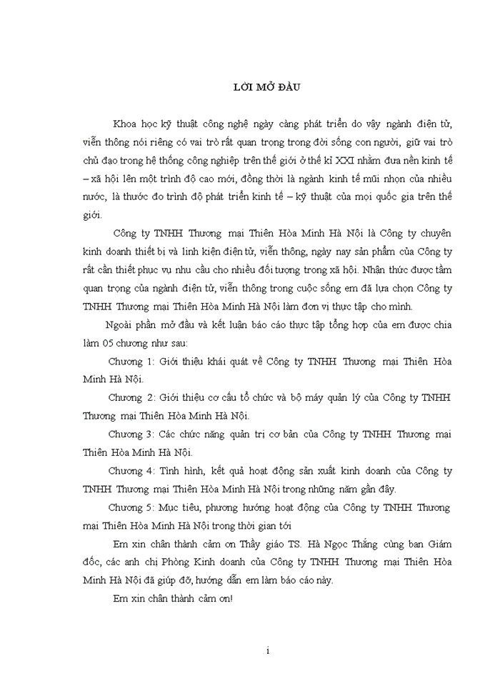 image for page BÁo cáo thực tập tổng hợp công ty tnhh thương mại thiên hòa minh HÀ NỘI