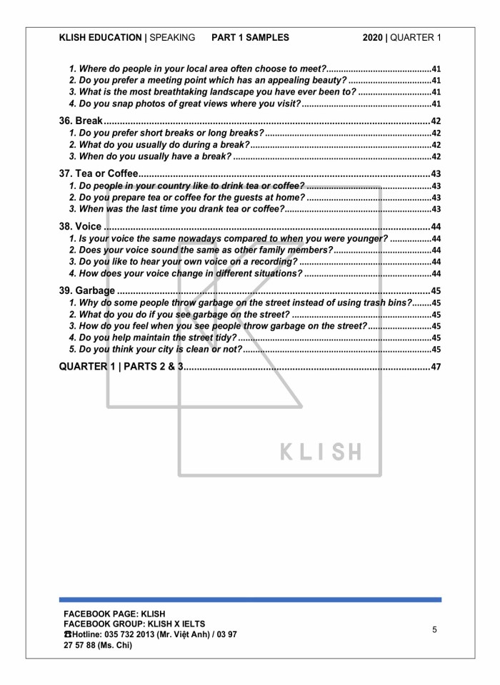 image for page Klish speaking past 1