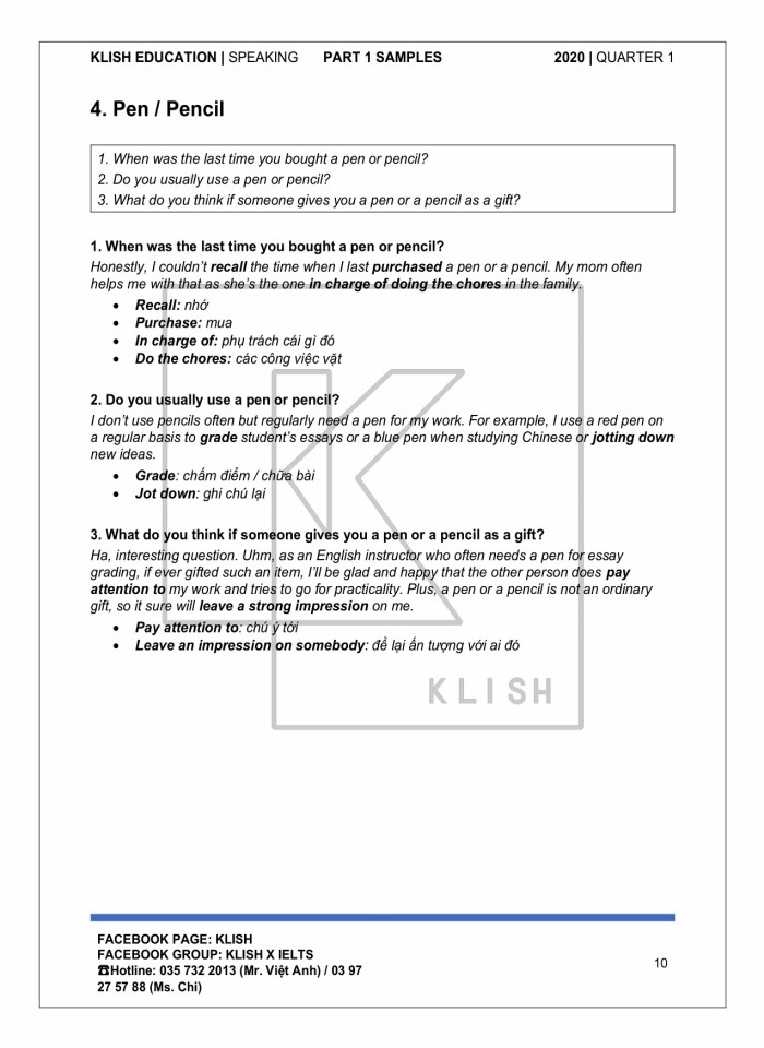 image for page Klish speaking past 1