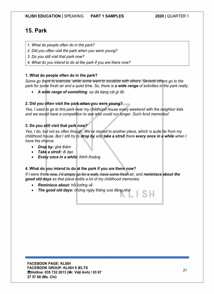 image for page Klish speaking past 1