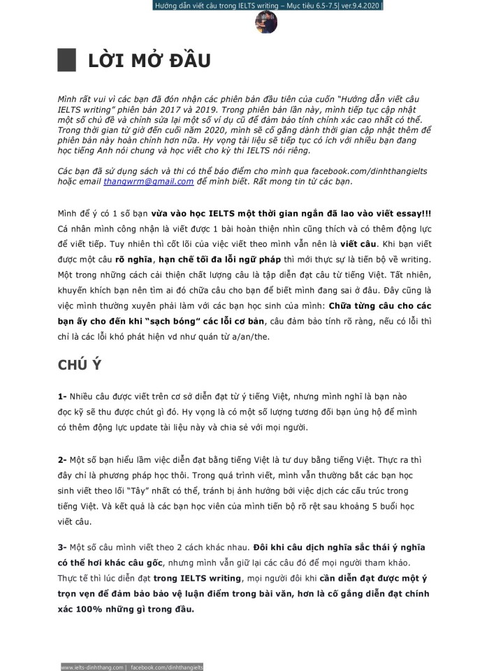 image for page Hướng dẫn viết câu trong Ielts writing