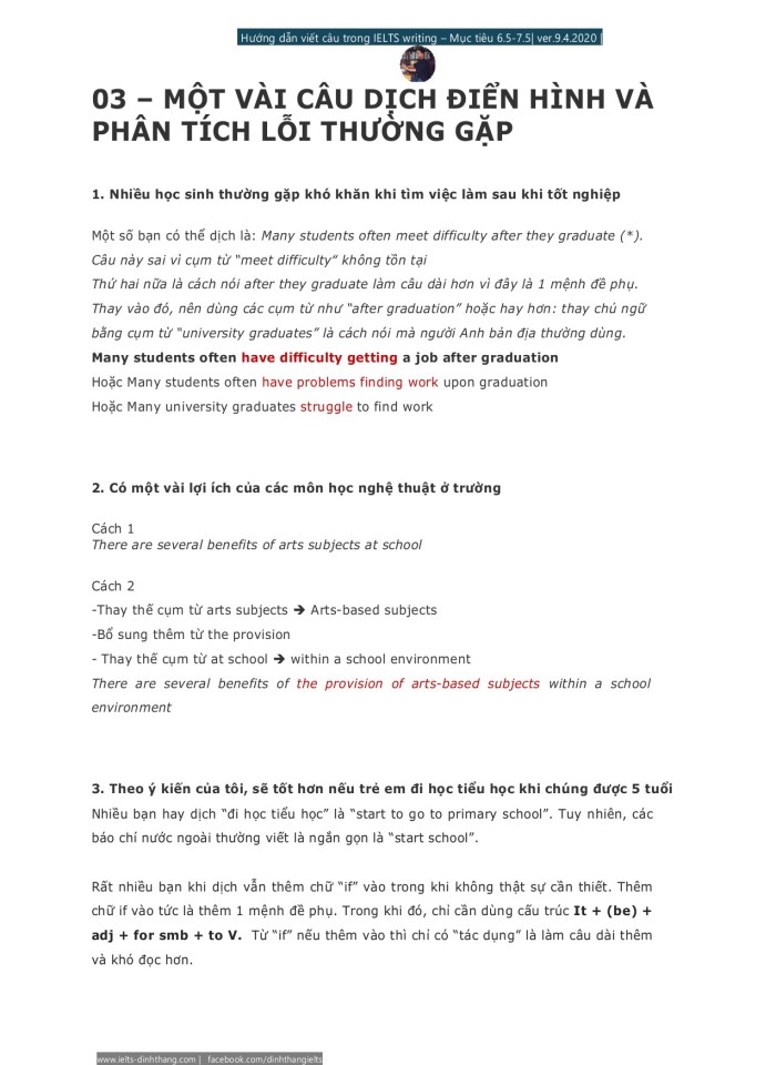 image for page Hướng dẫn viết câu trong Ielts writing