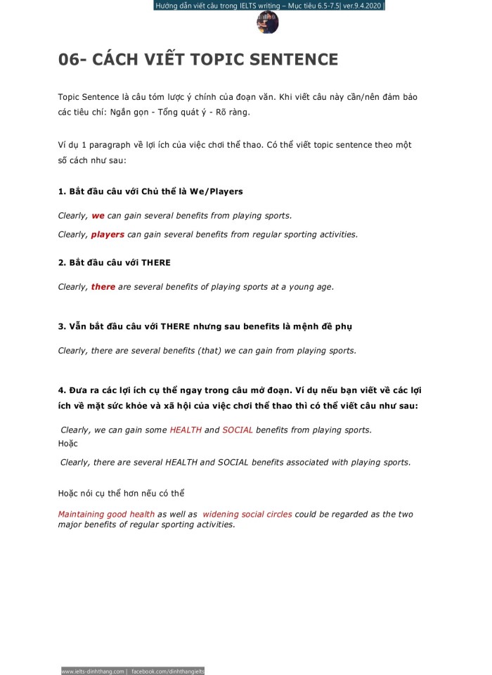 image for page Hướng dẫn viết câu trong Ielts writing