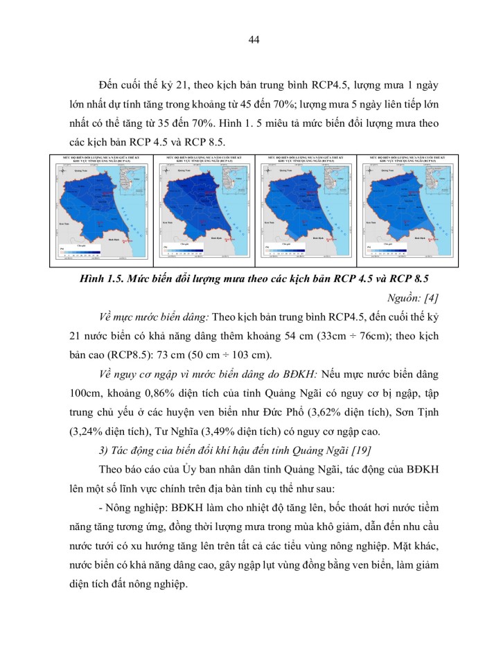image for page Nghiên cứu cơ sở khoa học trong việc đánh giá các giải pháp thích ứng với biến đổi khí hậu – áp dụng cho tỉnh quảng ngãi