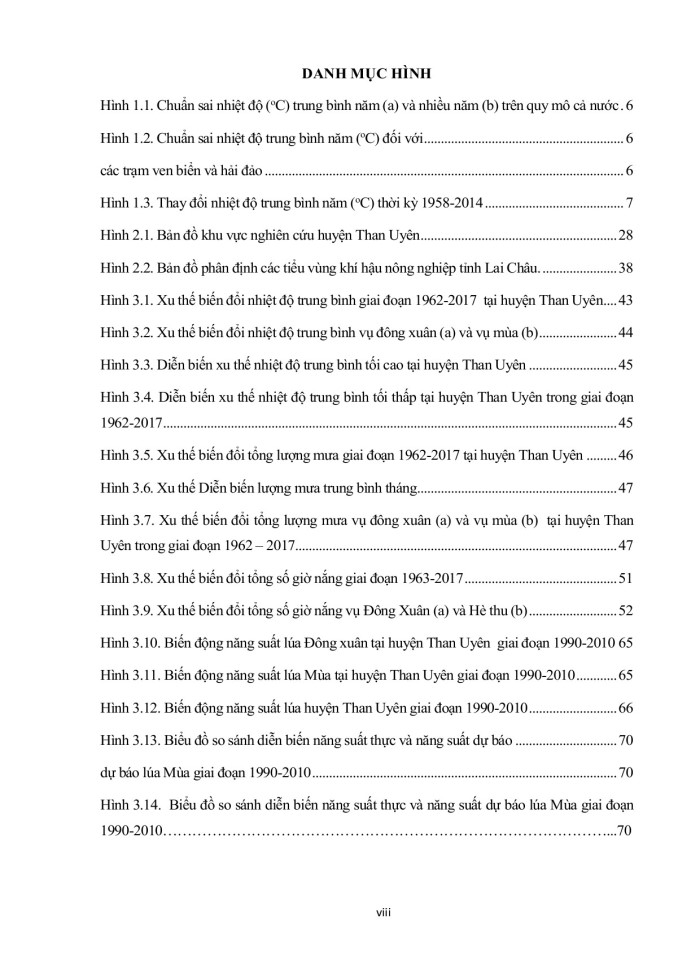 image for page Tác động của biến đổi khí hậu đến cây trồng chính tại huyện than uyên, tỉnh lai châu