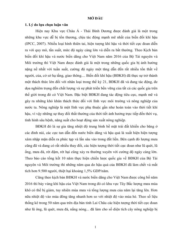 image for page Tác động của biến đổi khí hậu đến cây trồng chính tại huyện than uyên, tỉnh lai châu