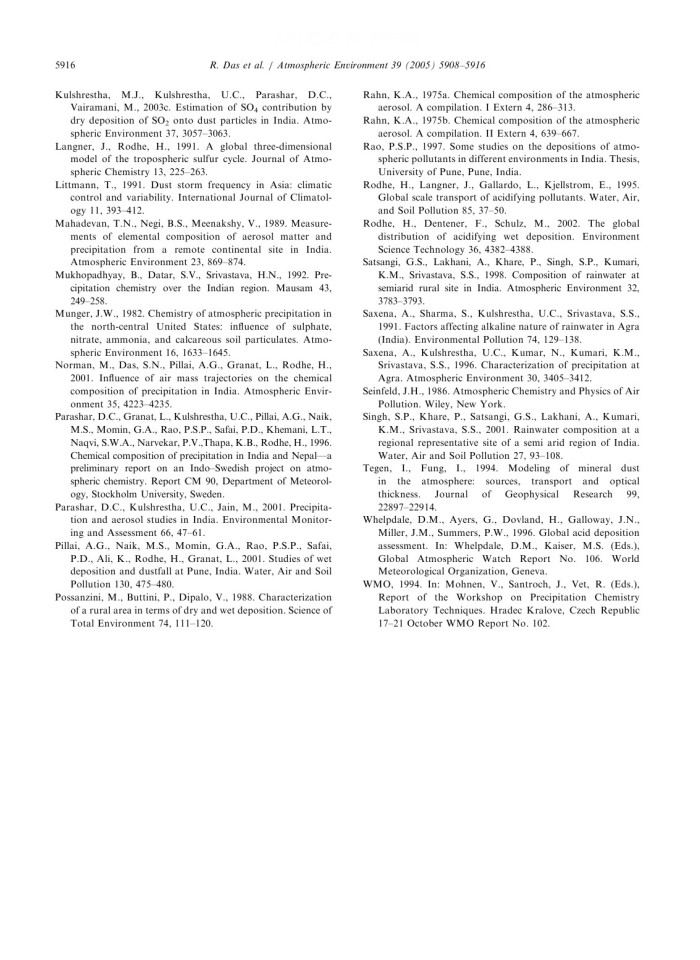 image for page Chemical composition of rainwater and dustfall at Bhubaneswar in the east coast of India