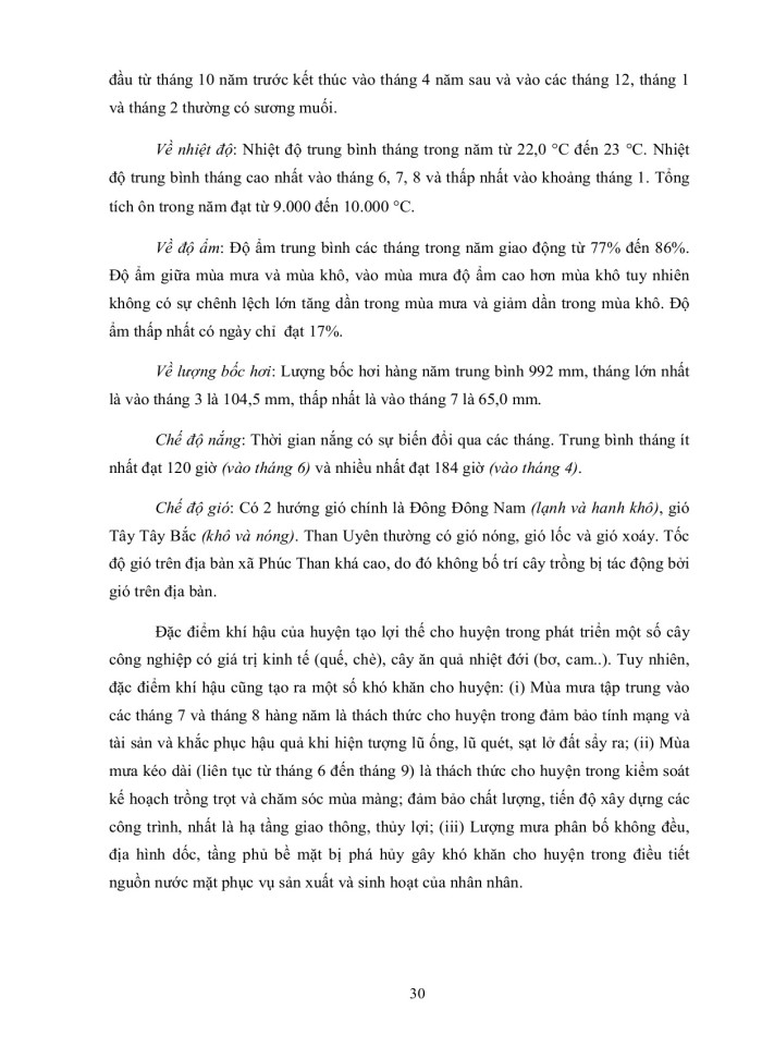 image for page Tác động của biến đổi khí hậu đến cây trồng chính tại huyện than uyên, tỉnh lai châu