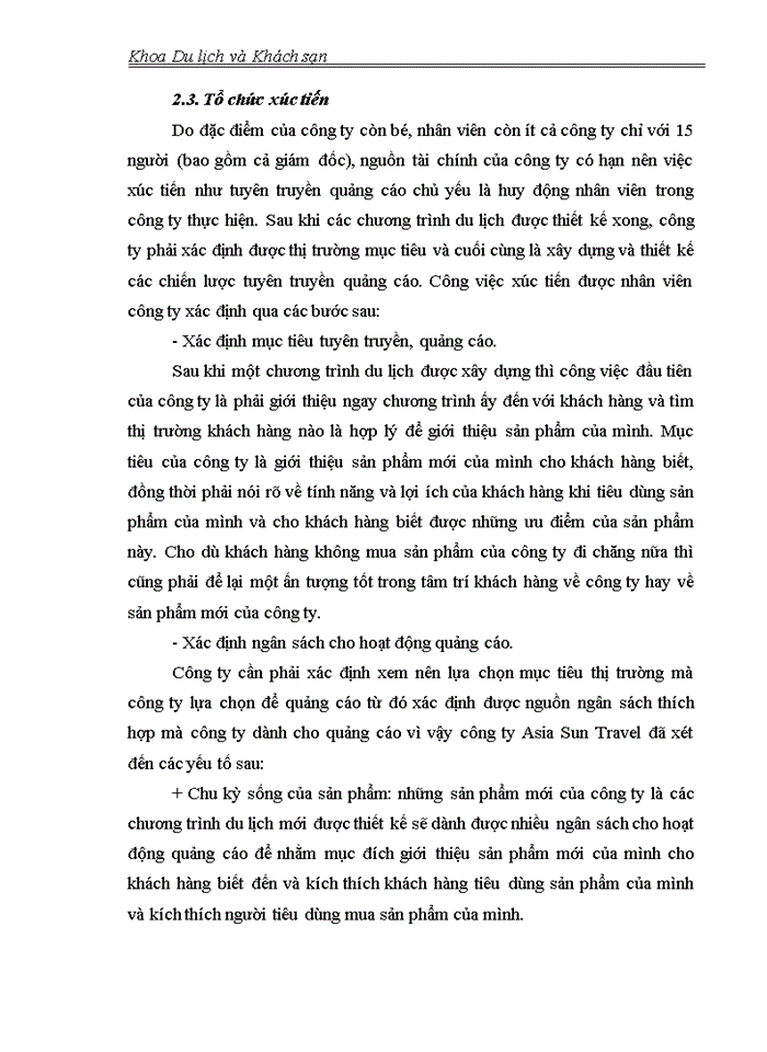 image for page Hoàn thiện quy trình tổ chức thực hiện chương trình du lịch dành cho khách nước ngoài vào Việt Nam của công ty du lịch Asia Sun Travel