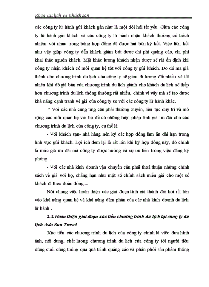 image for page Hoàn thiện quy trình tổ chức thực hiện chương trình du lịch dành cho khách nước ngoài vào Việt Nam của công ty du lịch Asia Sun Travel