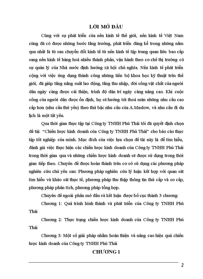 image for page Một số giải pháp nhằm hoàn thiện và nâng cao hiệu quả chiến lược kinh doanh của Công ty TNHH Phú Thái