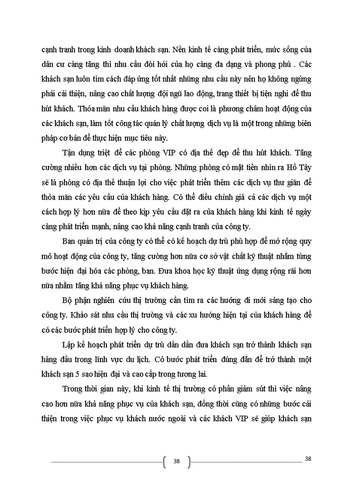 image for page Hoàn thiện quy trình phục vụ của bộ phận nhà hàng  tại khách sạn Thắng Lợi